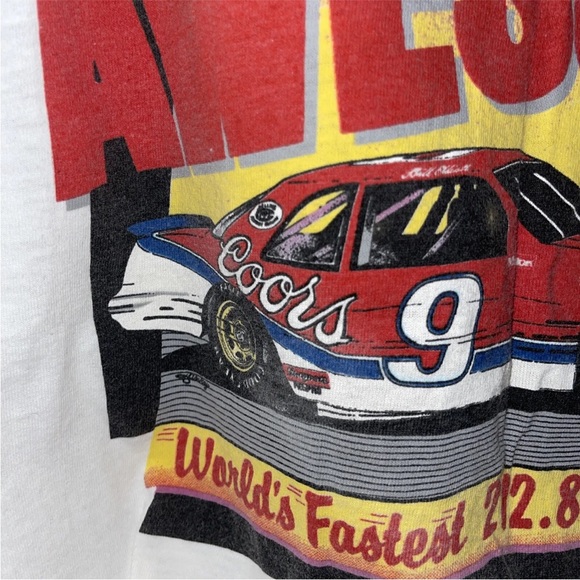 VTG BILL Elliott #9 NASCAR T-Shirt "World's Fastest 212.809 MPH” single stitch - Picture 4 of 9